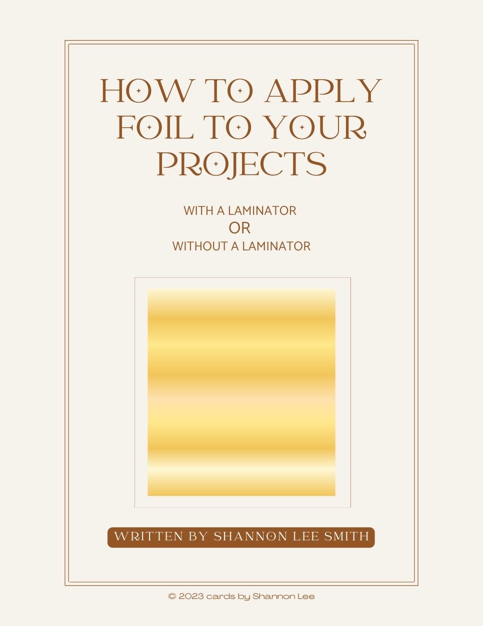 Foiling With A Laminator eBook - cover only